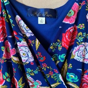 Bright Floral on Blue Romper Shorts